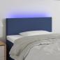 Preview: ARDEBO.de - LED Kopfteil Blau 100x5x78/88 cm Stoff