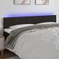 Preview: ARDEBO.de - LED Kopfteil Schwarz 160x5x78/88 cm Stoff