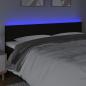 Preview: LED Kopfteil Schwarz 200x5x78/88 cm Stoff