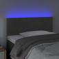 Preview: LED Kopfteil Dunkelgrau 80x5x78/88 cm Samt