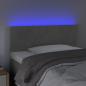 Preview: LED Kopfteil Hellgrau 90x5x78/88 cm Samt