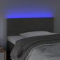 Preview: LED Kopfteil Dunkelgrau 90x5x78/88 cm Samt