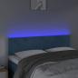 Preview: LED Kopfteil Dunkelblau 144x5x78/88 cm Samt