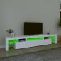 Preview: TV-Schrank mit LED-Leuchten Weiß 215x36,5x40 cm