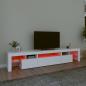 Preview: TV-Schrank mit LED-Leuchten Weiß 215x36,5x40 cm