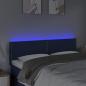 Preview: LED Kopfteil Blau 144x5x78/88 cm Stoff