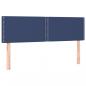 Preview: LED Kopfteil Blau 144x5x78/88 cm Stoff