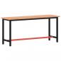 Preview: Werkbank 180x55x81,5 cm Massivholz Buche und Metall