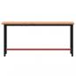 Preview: Werkbank 180x55x81,5 cm Massivholz Buche und Metall