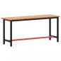 Preview: Werkbank 180x55x81,5 cm Massivholz Buche und Metall