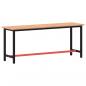 Preview: Werkbank 200x55x81,5 cm Massivholz Buche und Metall