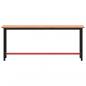 Preview: Werkbank 200x55x81,5 cm Massivholz Buche und Metall