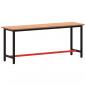 Preview: Werkbank 200x55x81,5 cm Massivholz Buche und Metall