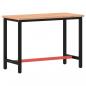 Preview: Werkbank 115x55x81,5 cm Massivholz Buche und Metall