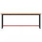 Preview: Werkbank 220x55x81,5 cm Massivholz Buche und Metall