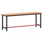 Preview: Werkbank 220x55x81,5 cm Massivholz Buche und Metall