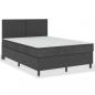 Preview: Boxspring-Bettgestell Grau Stoff 160x200 cm