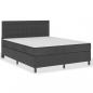 Preview: Boxspringbett Dunkelgrau Stoff 160x200 cm