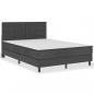 Preview: Boxspringbett Dunkelgrau Stoff 140x200 cm