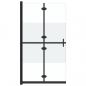 Preview: Faltbare begehbare Duschwand Halbmattiertes ESG-Glas 110x190 cm