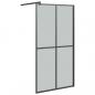 Preview: Duschwand für Walk-in Dusche 100x195cm Dunkles Sicherheitsglas