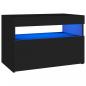 Preview: TV-Schrank mit LED-Leuchten Schwarz 60x35x40 cm