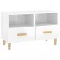 Preview: TV-Schrank Hochglanz-Weiß 80x36x50 cm Holzwerkstoff