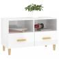 Preview: TV-Schrank Hochglanz-Weiß 80x36x50 cm Holzwerkstoff