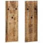 Preview: ARDEBO.de - Wandgarderobe 2 Stk. Mangoholz Massiv 36x110x3 cm