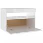 Preview: TV-Schrank mit LED-Leuchten Hochglanz-Weiß 60x35x40 cm