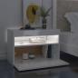 Preview: TV-Schrank mit LED-Leuchten Hochglanz-Weiß 60x35x40 cm