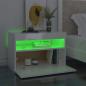 Preview: TV-Schrank mit LED-Leuchten Hochglanz-Weiß 60x35x40 cm