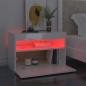 Preview: TV-Schrank mit LED-Leuchten Hochglanz-Weiß 60x35x40 cm