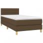 Preview: Boxspringbett mit Matratze Dunkelbraun 90x190 cm Stoff