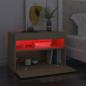 Preview: TV-Schrank mit LED-Leuchten Sonoma-Eiche 60x35x40 cm