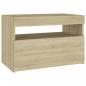 Preview: TV-Schrank mit LED-Leuchten Sonoma-Eiche 60x35x40 cm