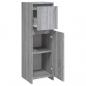 Preview: Badschrank Grau Sonoma 30x30x95 cm Holzwerkstoff