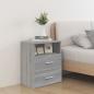 Preview: Nachttische 2 Stk. Grau Sonoma 50x32x60 cm