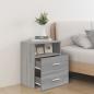 Preview: Nachttische 2 Stk. Grau Sonoma 50x32x60 cm