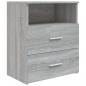 Preview: Nachttische 2 Stk. Grau Sonoma 50x32x60 cm