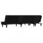 Preview: Schlafsofa in L-Form Schwarz 255x140x70 cm Samt