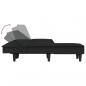 Preview: Schlafsofa in L-Form Schwarz 255x140x70 cm Samt