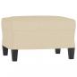 Preview: Sessel mit Hocker Creme 60 cm Stoff