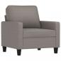 Preview: Sessel mit Hocker Taupe 60 cm Stoff