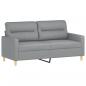 Preview: 2-Sitzer-Sofa Hellgrau 140 cm Stoff