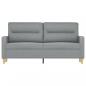 Preview: 2-Sitzer-Sofa Hellgrau 140 cm Stoff