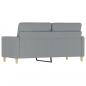 Preview: 2-Sitzer-Sofa Hellgrau 140 cm Stoff