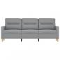 Preview: 3-Sitzer-Sofa Hellgrau 180 cm Stoff