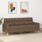 Preview: ARDEBO.de - 3-Sitzer-Sofa Braun 180 cm Stoff