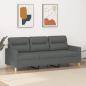 Preview: ARDEBO.de - 3-Sitzer-Sofa Dunkelgrau 180 cm Stoff